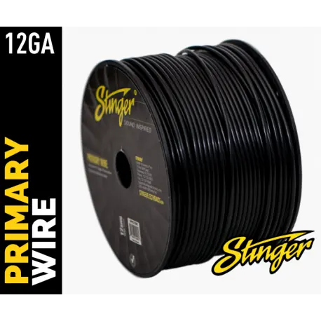Stinger - SPW312BK strømkabel 4mm Sort pris pr meter 