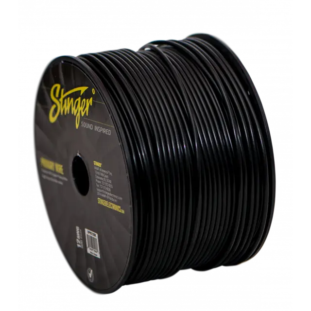 Stinger - SPW312BK strømkabel 4mm Sort pris pr meter 