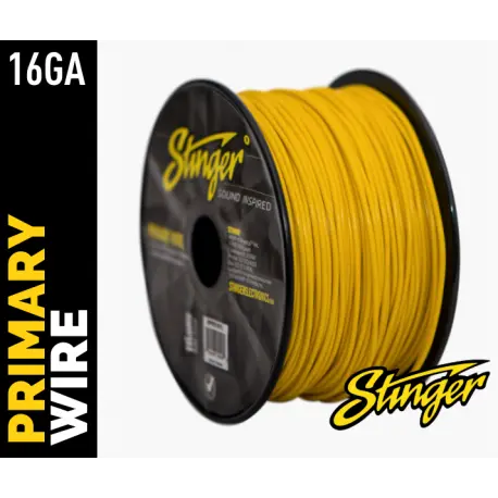 Stinger - SPW316YL strømkabel 1,5mm Gul pris pr meter 