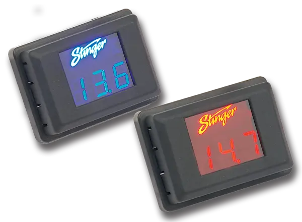 Stinger voltmeter LED SVMB 3 digit - LED - Blå 