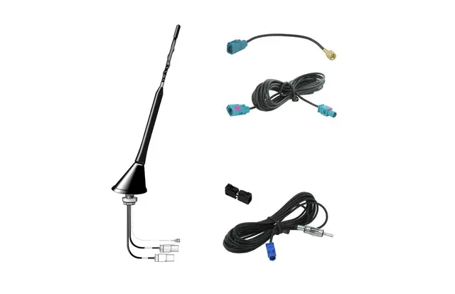 ANTENNENSYSTEME FM/DAB-Takantenne Komplett pakke m/DIN/SMA kontakter 