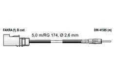 ANTENNENSYSTEME Premium kabel Skjøtekabel FAKRA (Hunn)->DIN (Hann) 5m
