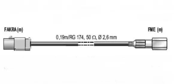 ANTENNENSYSTEME Antenne adapter FAKRA (Han) - FME (Han) 