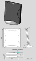 ANTENNENSYSTEME DAB-antenne - F-kontakt For montering på bord