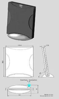 ANTENNENSYSTEME DAB-antenne - F-kontakt For montering på bord
