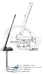 ANTENNENSYSTEME FM/DAB/GPS - Fakra Kombiantenne for montering på tak