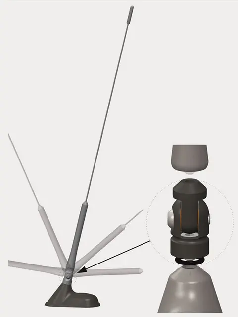 ANTENNENSYSTEME +/- 90° adapter Adapter +/- 90° for antennepisk 