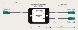 ANTENNENSYSTEME DVB-T splitter - FAKRA FAKRA (Hunn) -> 2 x FAKRA (Hann)