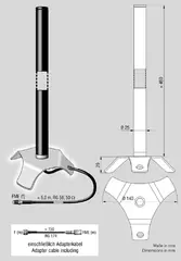ANTENNENSYSTEME DAB-antenne - FME Leveres med bordstativ