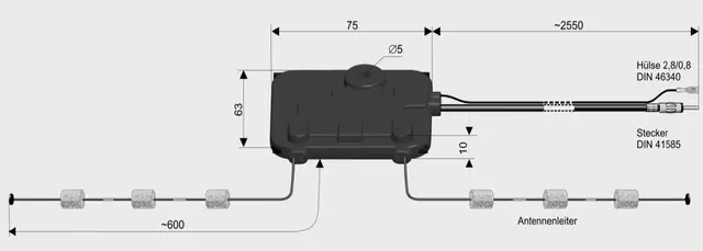 ANTENNENSYSTEME DAB-antenne For bruk i lastebil/bobil/camping/båt 