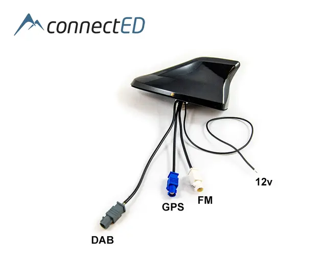 ConnectED FM/DAB/GPS-haifinne antenne For montering på tak 