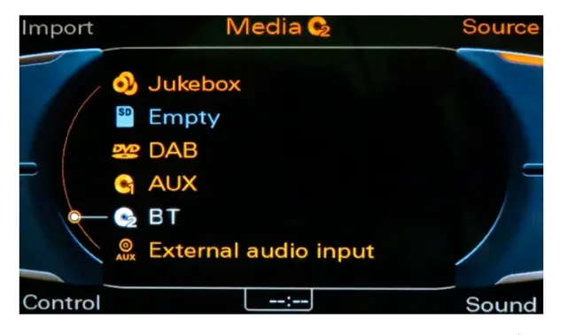 ConnectED BT AUDIO/AUX-adapter (MOST) Audi m/MMI 3G 