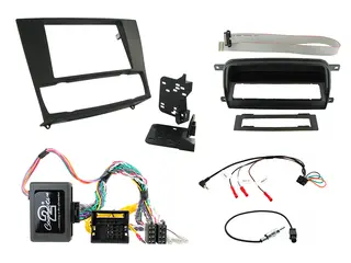ConnectED komplett 2-DIN monteringskit BMW 3-Serie (2005-2011) m/Auto AC - Sort
