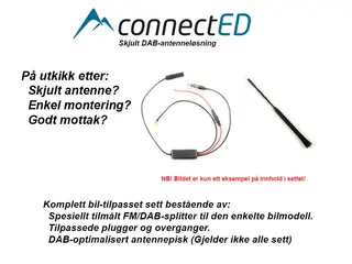 ConnectED skjult DAB-antenne (SMB) Hyundai (1995 -->) Se egen liste.