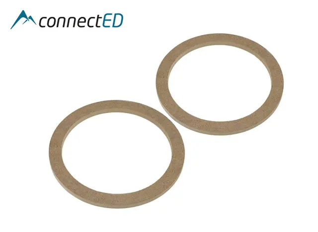 ConnectED MDF høyttaleradaptere 165mm Universale høyttalerringer 8mm dybde 