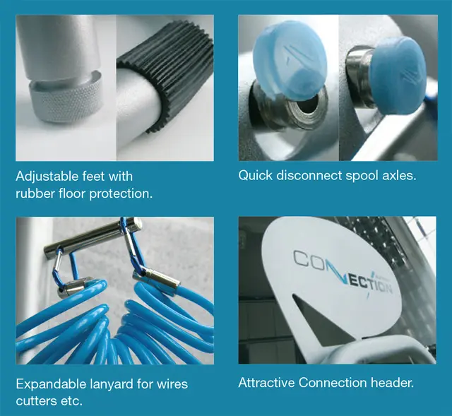 Connection stativ for 6 kabelruller 