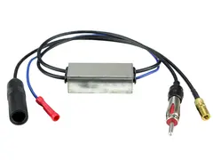 Aktiv DAB+ antennesplitter DIN til SMB DAB +20dB, AM/FM +2dB m/splitt funksjon