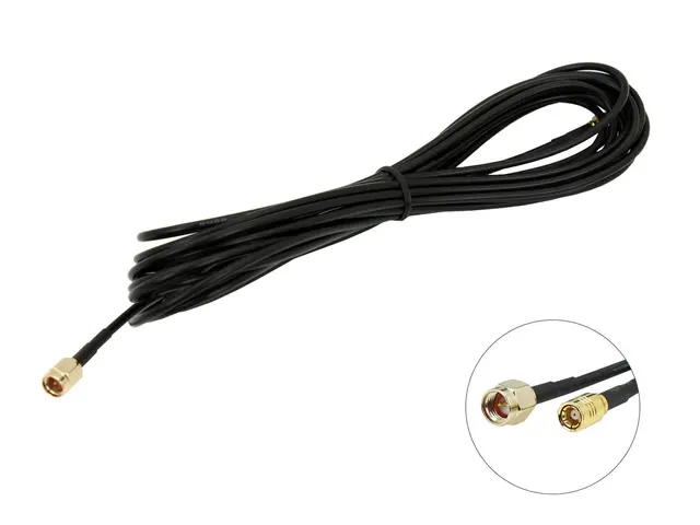 CONNECTS2 Antennekabel SMA (Han) - SMB (Hun) - 5 meter 