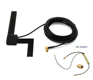 CONNECTS2 DAB-antenne SMA m/separat 12v Aktiv vindusantenne (AutoDAB SWC/OEM)