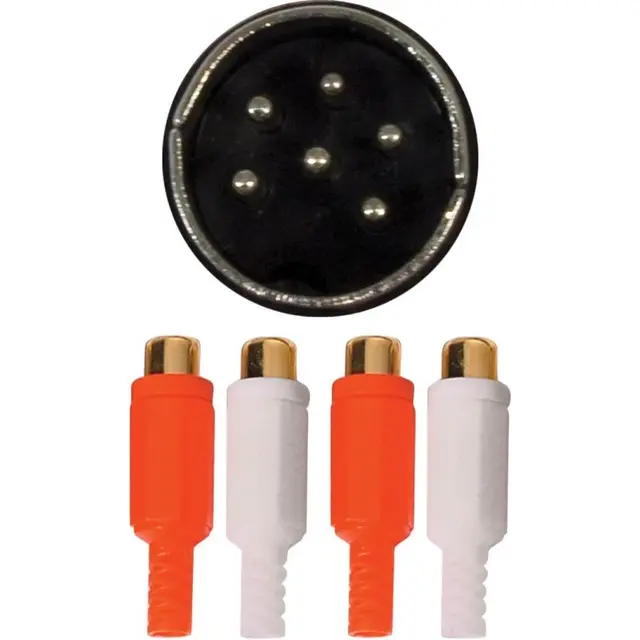 AUTOLEADS Aktiv adapter motsatt! Volvo 6pin DIN til 4 RCA og remote 
