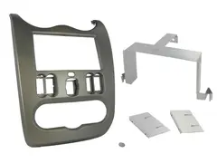 CONNECTS2 Premium monteringskit 2-DIN Duster/Logan/Sandero (2010-2013) Grå
