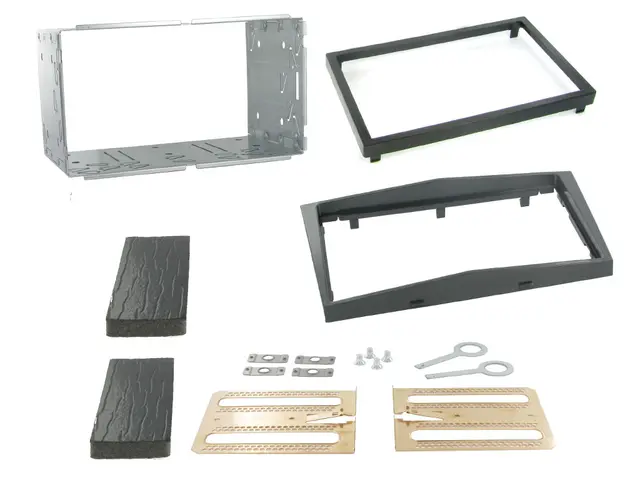 CONNECTS2 Premium monteringskit 2-DIN Opel - Headunits "med knekk" StealthGrey 
