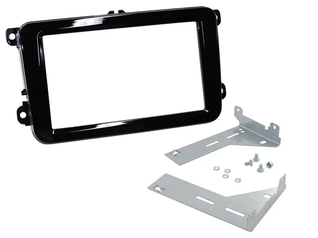 CONNECTS2 Premium monteringskit 2-DIN VW/Skoda RCD/RNS-formfaktor (Sort piano) 