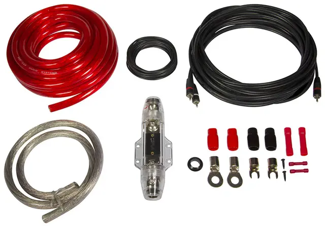 ESX strømkit, 35 mm² Kabelkit med RCA og ANL sikringsholder 