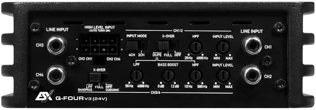 ESX 24V effektforsterker 4x100WRMS 24V kompakt effektforsterker 4x100WRMS 