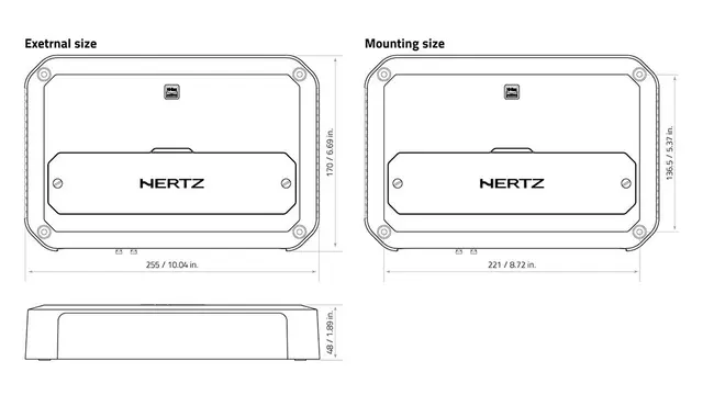 Hertz Cento CP5.1K femkanals forsterker 80 W x 4 + 330 W RMS (4 ohm) 