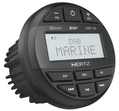 Hertz HMR10D Marine DAB+ radio m/bt 100% vanntett front IP66 4x50W