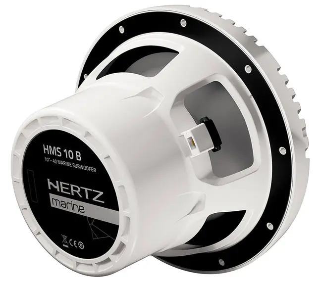 Hertz marine HMS10B, 10" sub hvit 4ohm Sprutsikker IP65, 500W 