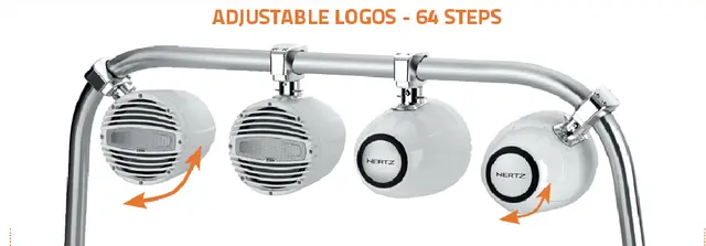 Hertz HTX8MCLW, 8" koax TOWER 2-v hvit Sprutsikker IP65, 200W 