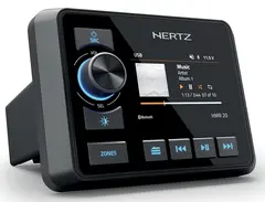 Hertz HMR20 Marine DAB+ radio m/bt 100% vanntett front IP66 4x50W 3" skjerm