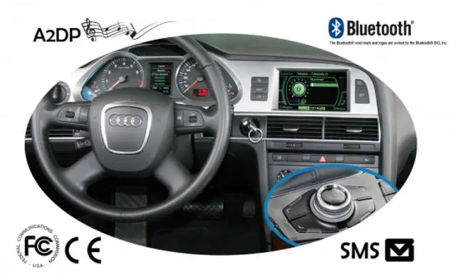 FISCON PRO Blåtann handsfreesett Audi m/MMI 2G 