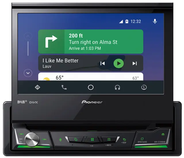 PIONEER AVH-Z7200DAB 1 DIN DVD DAB BT USB/IPHONE 7" 