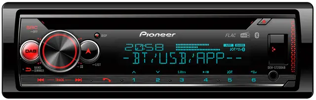 PIONEER DEH-S720DAB 1 DIN CD-spiller med USB, bluetooth 