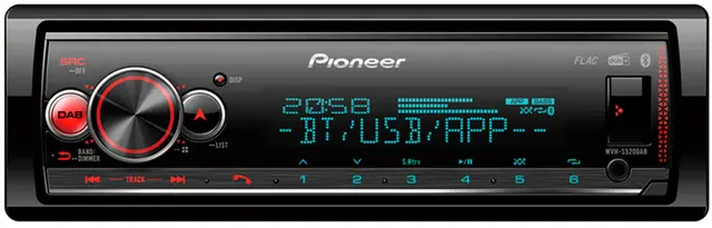 PIONEER MVH-S520DAB 1 DIN Mecha-less Media radio (uten CD) 