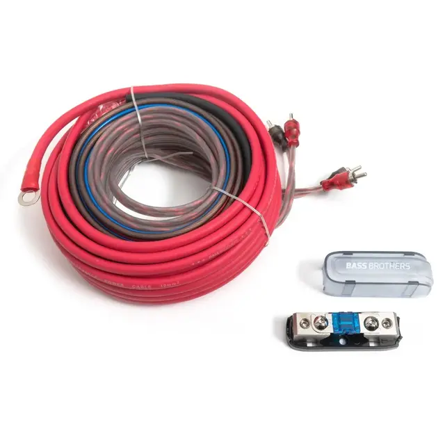 PnP 10mm2 kabelpakke CAA Komplett sett med strøm signal sikring + 