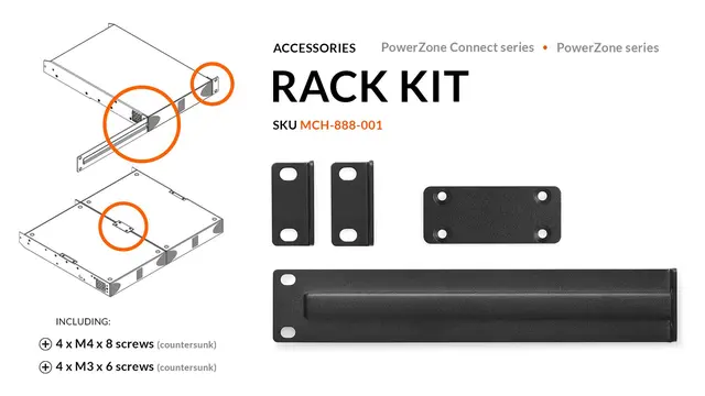 Blaze Audio Rack Mount Kit Half-Rack For en / to 1/2 19" i rack 