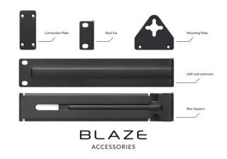 Blaze Audio Rack Mount Kit Half-Rack For en / to 1/2 19" i rack