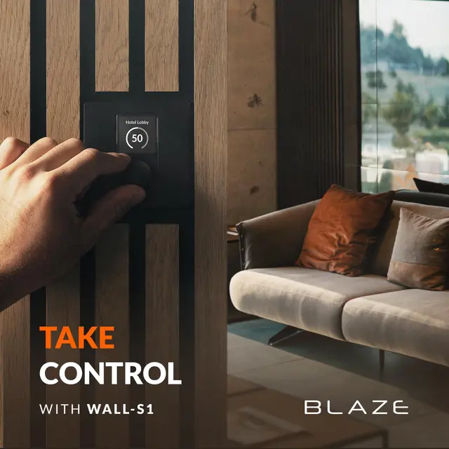 Blaze Audio Veggpanel Wall-S1 Black Veggpanel volum kildevalg for PZ Connect 