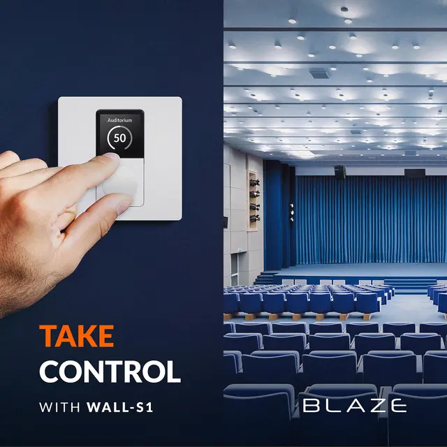 Blaze Audio Veggpanel Wall-S1 White Veggpanel volum kildevalg for PZ Connect 
