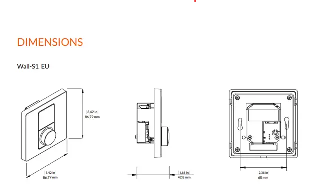Blaze Audio Veggpanel Wall-S1 White Veggpanel volum kildevalg for PZ Connect 