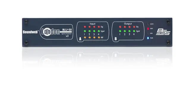 BSS BLU50v2 Soundweb DSP, 4 inn / 4 ut 48 kanals Signal Processor med  BLU link 
