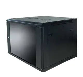 Veggskap 19" 9U, B600xD600xH505 Glassdør foran