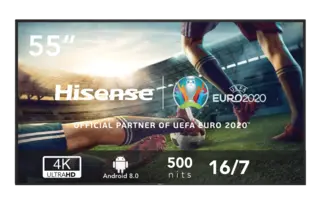 Hisense 55" 16/7 UHD 4K 500 nits Android 8.0 D-LED