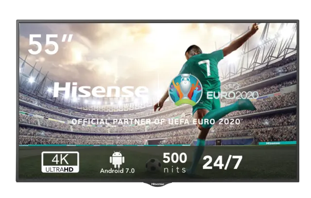 Hisense 55" 24/7 UHD 4K 500 nits Android 7.0 E-LED 