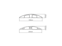 Stoltzen TALOS GS100 Gulvskinne 1m sølv Gulvlist høyde 2,2cm bredde 13,9cm