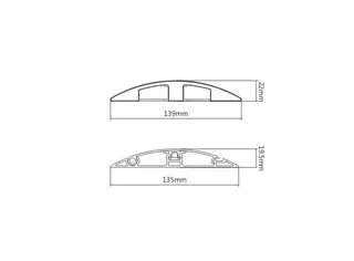 Stoltzen TALOS GS100 Gulvskinne 1m sølv Gulvlist høyde 2,2cm bredde 13,9cm